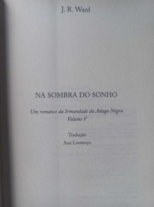 Na Sombra do Sonho - J. R. Ward (Irmandade da Adaga Negra - Volume V)