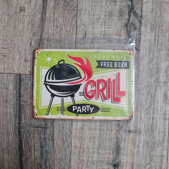 Metalową Tablica Grill Nowa Ozdoba Ścienna Wysyłka OLX