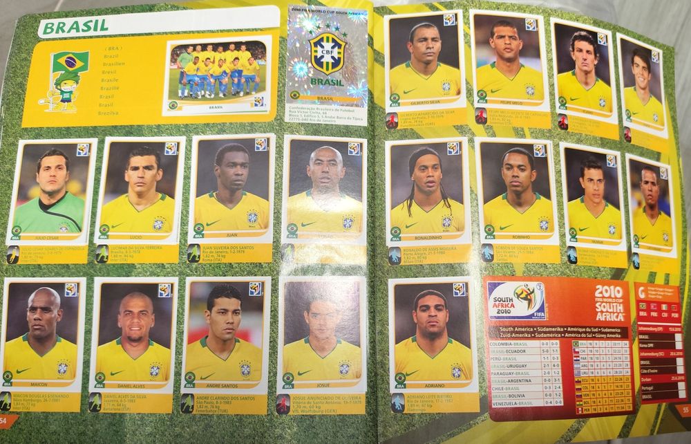 Caderneta Cromos Mundial Sul África 2010