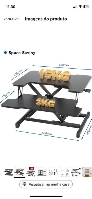 Conversor de mesa para stand up desk - mesa em pé