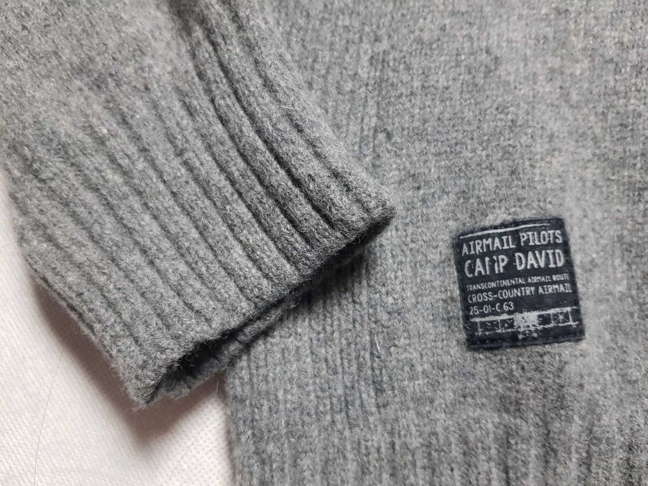 CAMP DAVID - Męski Sweter (Wełna) roz. XXL IDEAŁ