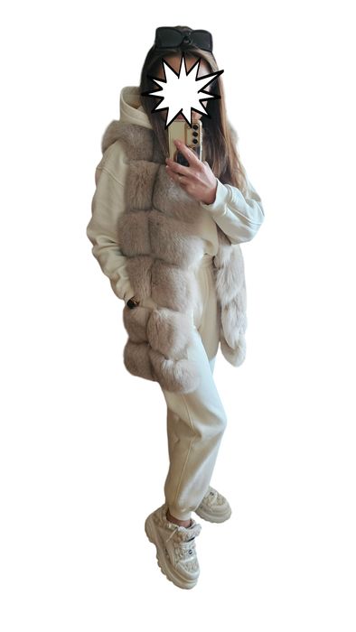 Kamizelka Beż Lis Naturalny