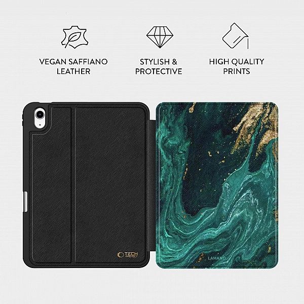 TECH-PROTECT LAMANO IPAD 10.9” 10 / 2022 / 11” 11 / 2025 VERDE AURA