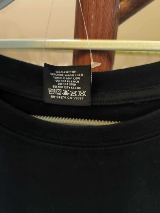 Stussy，Męska czarna koszulka z nadrukiem letnim, rozmiar M