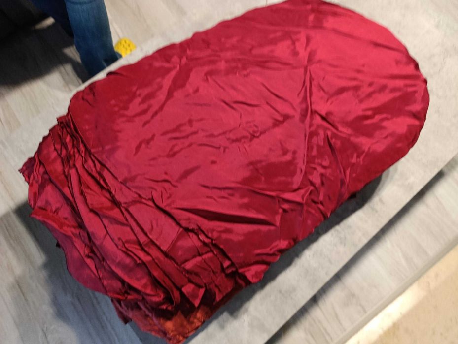 materiał podszewka róż łosoś bordo zielony biały dekoracja wesele