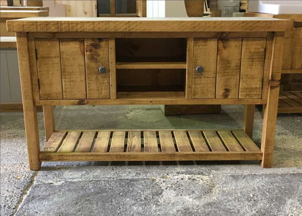 Móvel rústico WC p/ 2 lavatórios (várias medidas)