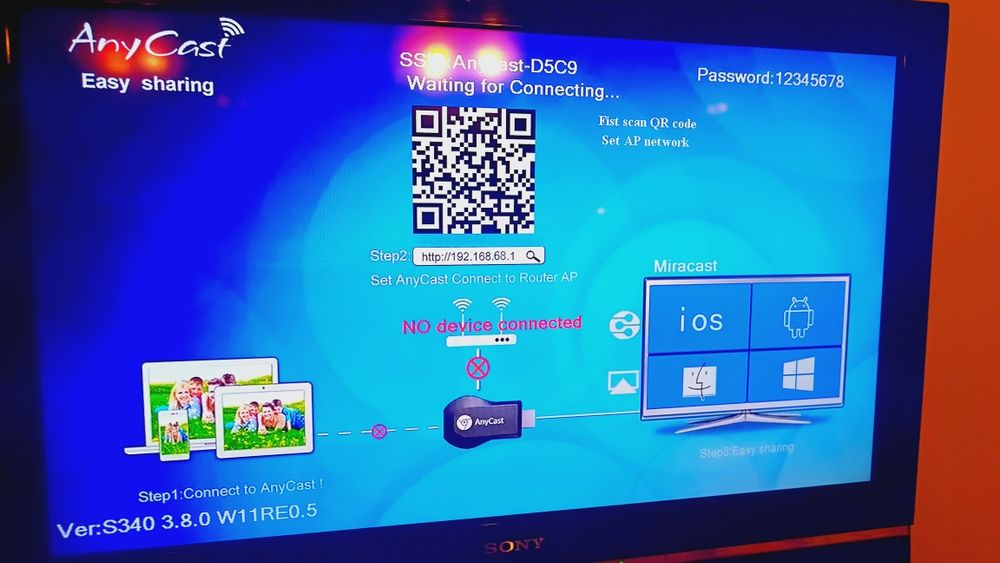 WiFi Android Smart TV bezprzewodowy adapter