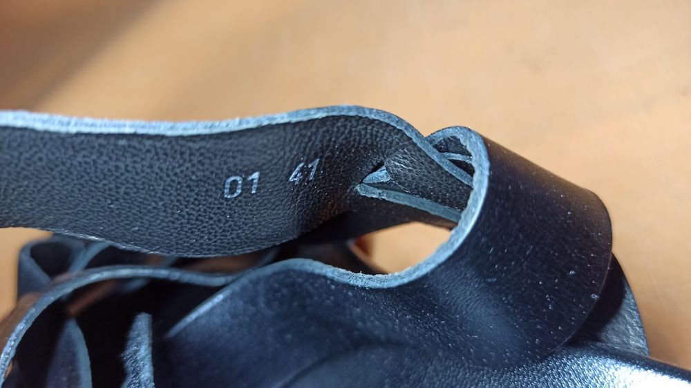 GINO ROSSI 41 skórzane sandały damskie Black exclusive edition