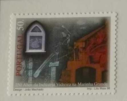 Série Selos 250 anos da Indústria Vidreira na Marinha Grande - 1998