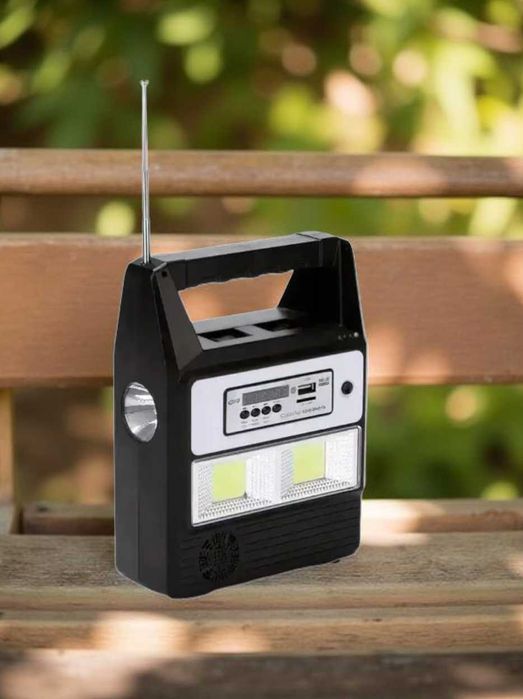 Сонячна станція з bluetooth фонарем і 3 лампами