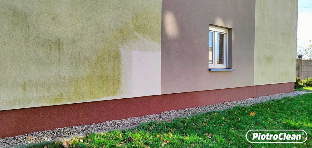 Usługi mycia ciśnieniowego: bruk, elewacja, dach. Mycie paneli PV.