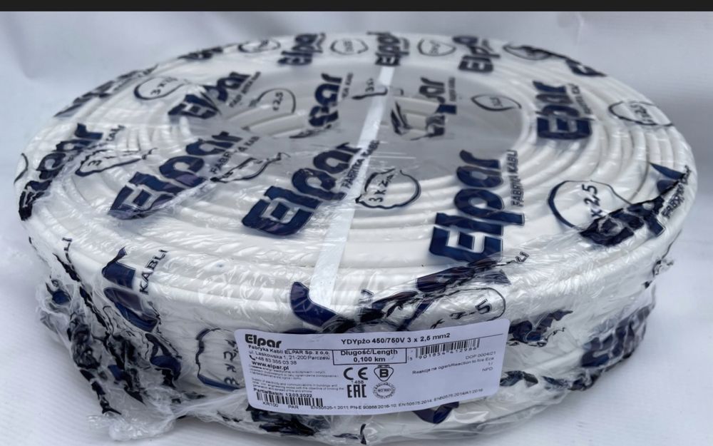 Zestaw kabli plaskich 3x2,5 i 3x1,5