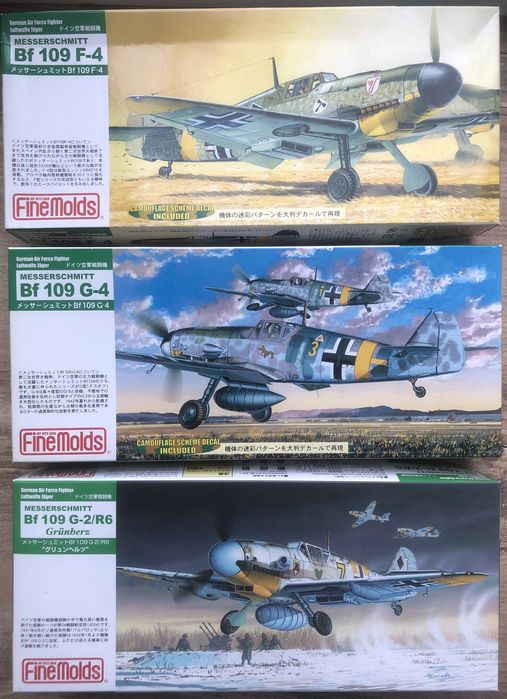 Збірна модель літака Bf 109 FineMolds, Tamiya 1/72