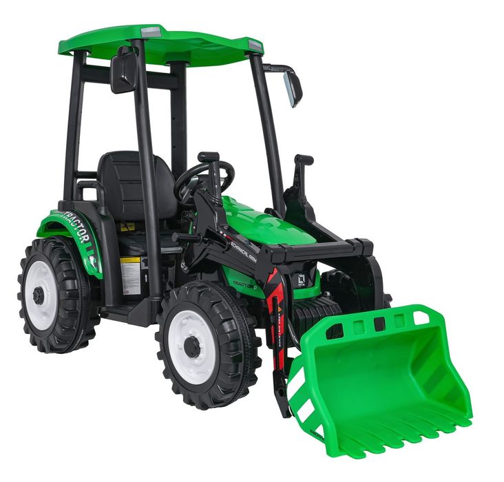 Pojazd MEGA Traktor D68 Z Przyczepką Zielony