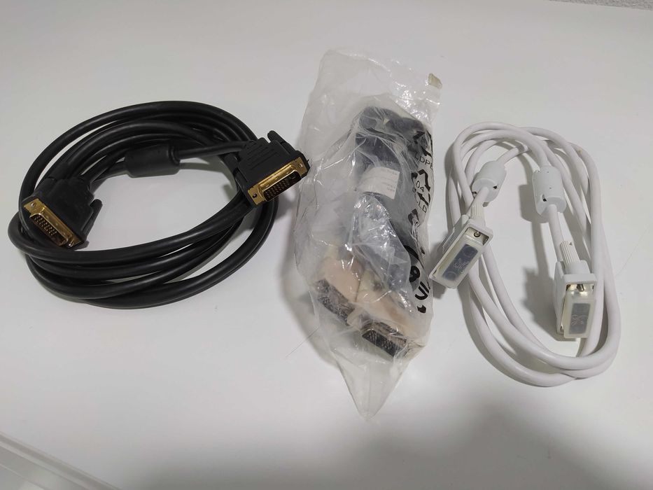 Cabos DVI-D preto branco cinza novos