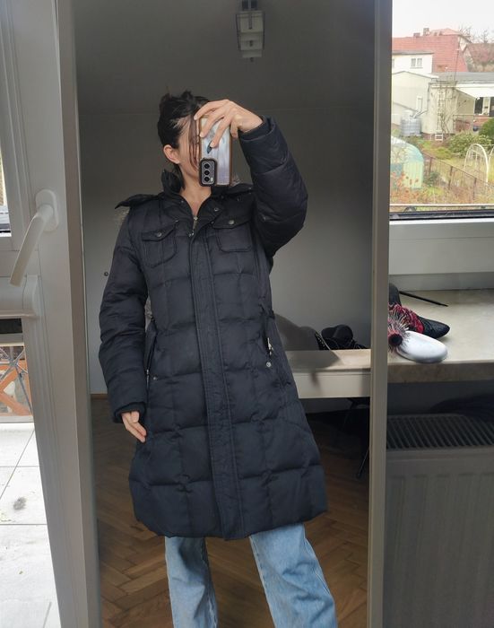 Płaszcz naturalne pierze 100% feather coat winter jacket 40