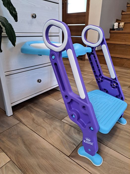 Dziecięca deska sedesowa trener toaletowy ze schodami i uchwytami 13