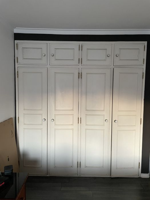 Conjunto 4 Portas apenas para Roupeiro lacadas branco