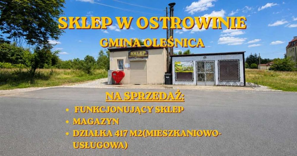 Prywatna działka z pawilonem handlowym