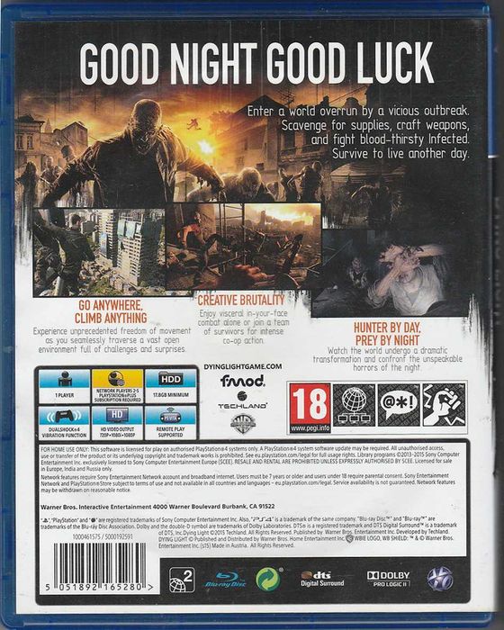 Jogo Dying Light - Playstation 4
