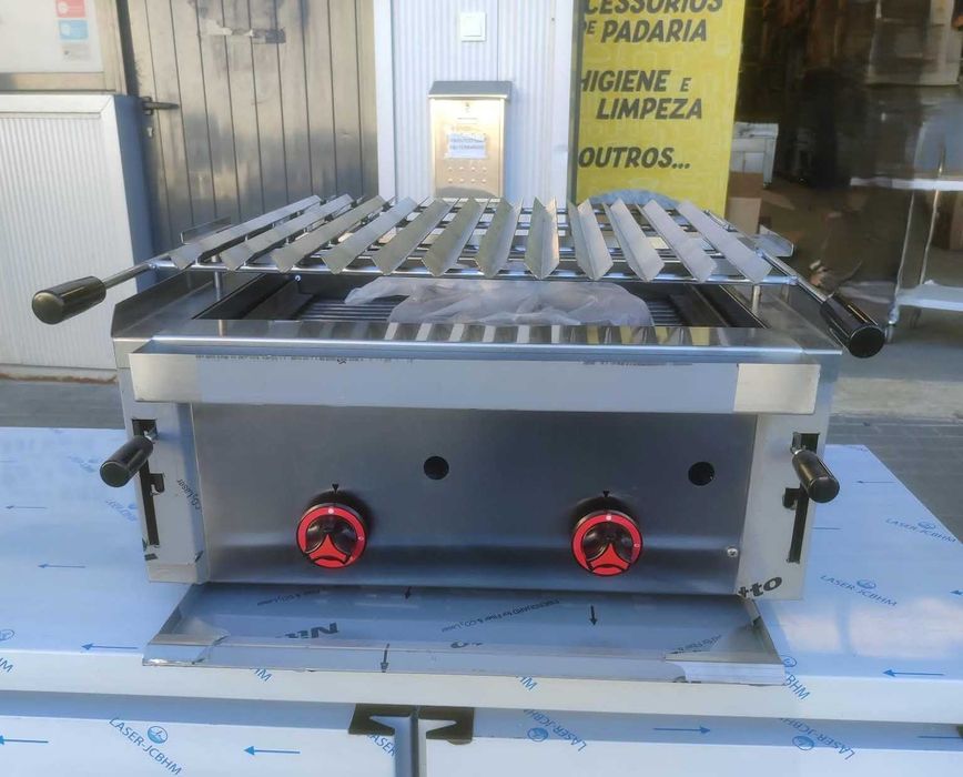 Grelhador a Gás C/Pedra Vulcânica de 60cm - NOVO