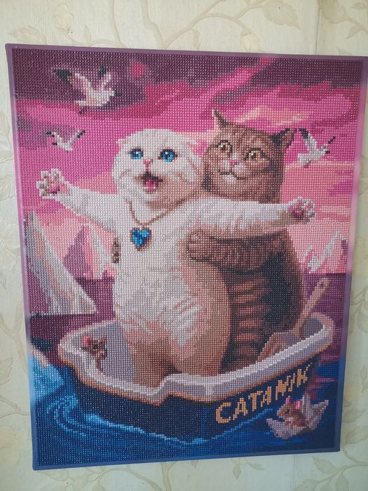 Готовая картина с алмазной мозаики