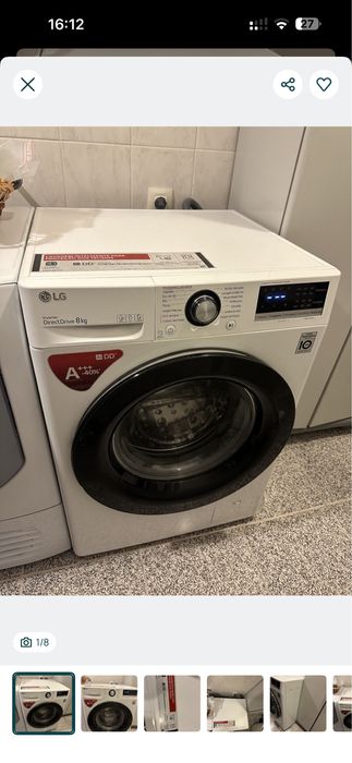 Máquina lavar roupa 8 kgs LG impecável