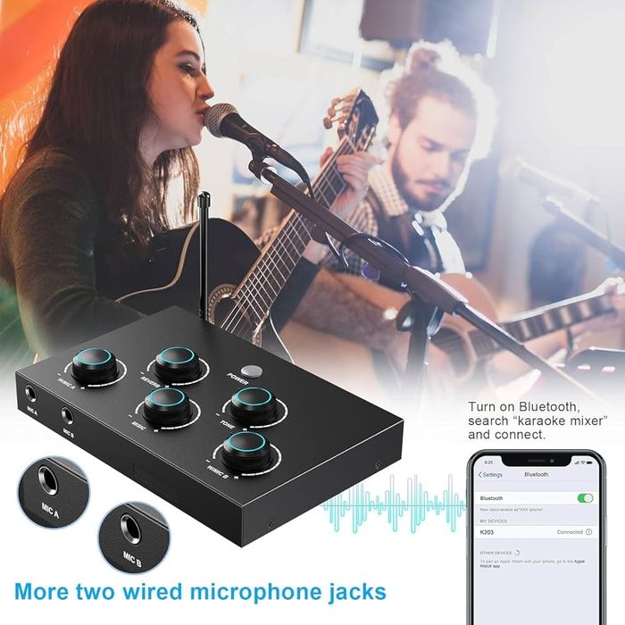 DIGITNOW! Бездротовий Bluetooth-караоке-мікрофон,