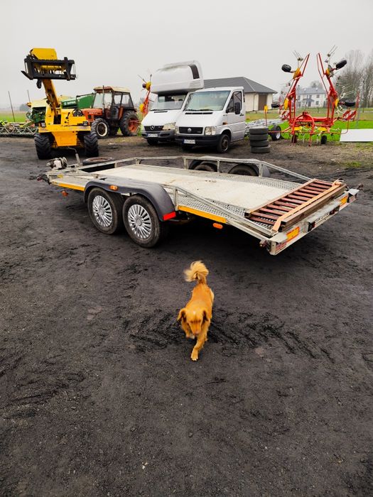 Laweta, przyczepka bardzo mocna, solidna, niska, pod koparki