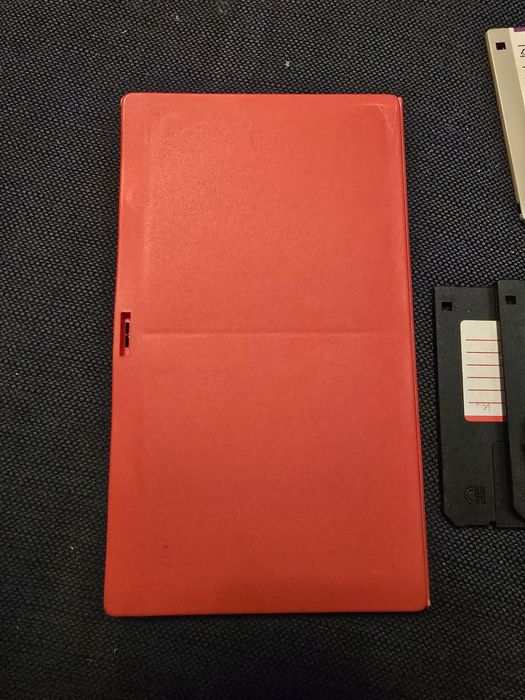 Pudełko i dyskietki retro prl