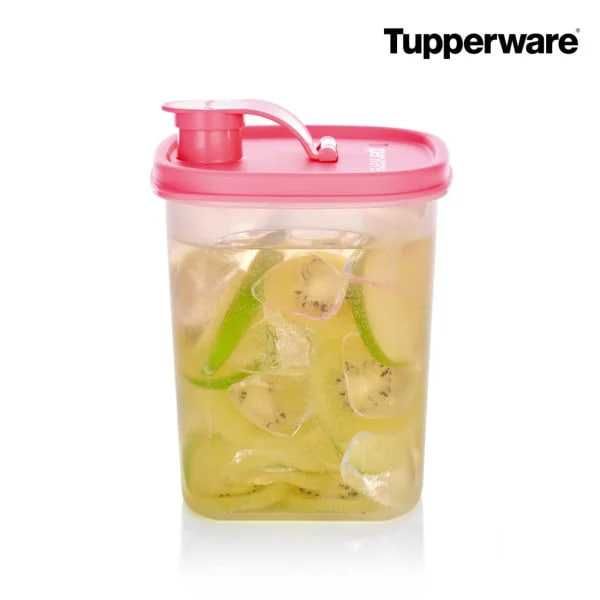 Контейнер Универсал 1 л Tupperware с розовой крышкой