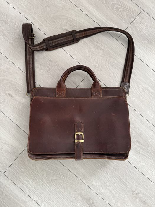 Шкіряний портфель з натуральної шкіри