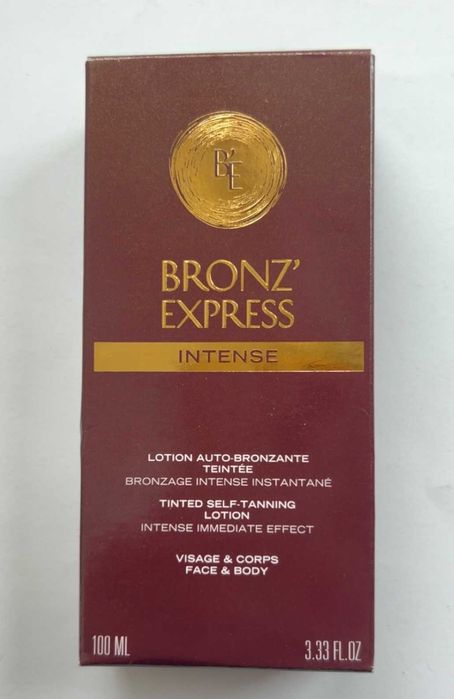 BRONZ' EXPRESS INTENSE Samoopalacz Płyn 100ml Twarz Ciało Natychmiastowy NOWY