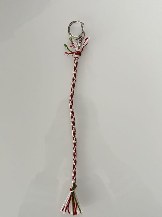 Breloczek kumihimo truskawka