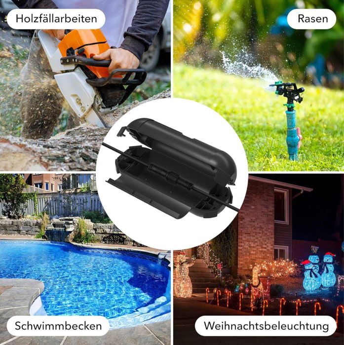 BN-LINK Wodoodporna skrzynka na wtyczke przedłużacza, IP44