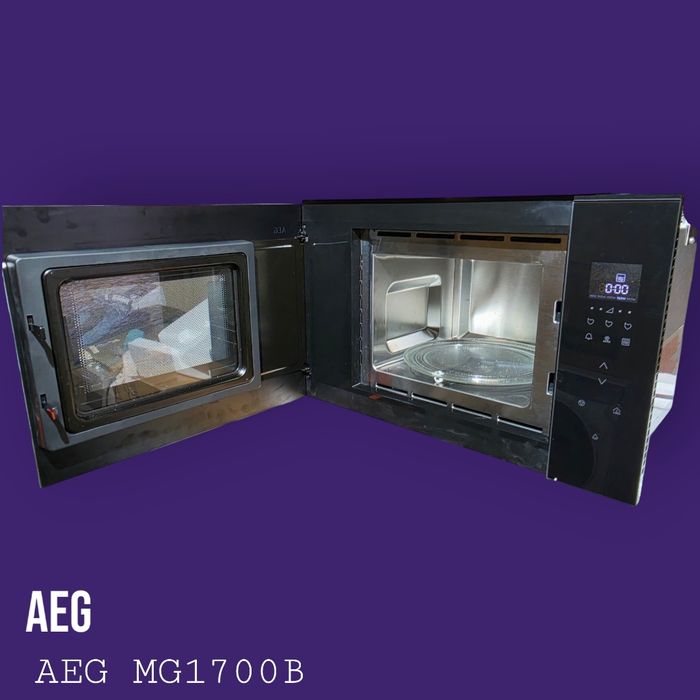 AEG MG1700B – mikrofala do zabudowy 60 cm grill SteamSet