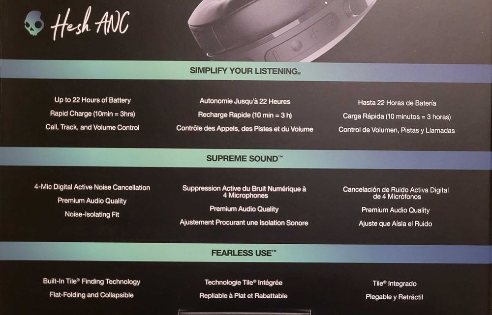 Słuchawki bezprzewodowe Skullcandy Hesh ANC czarne