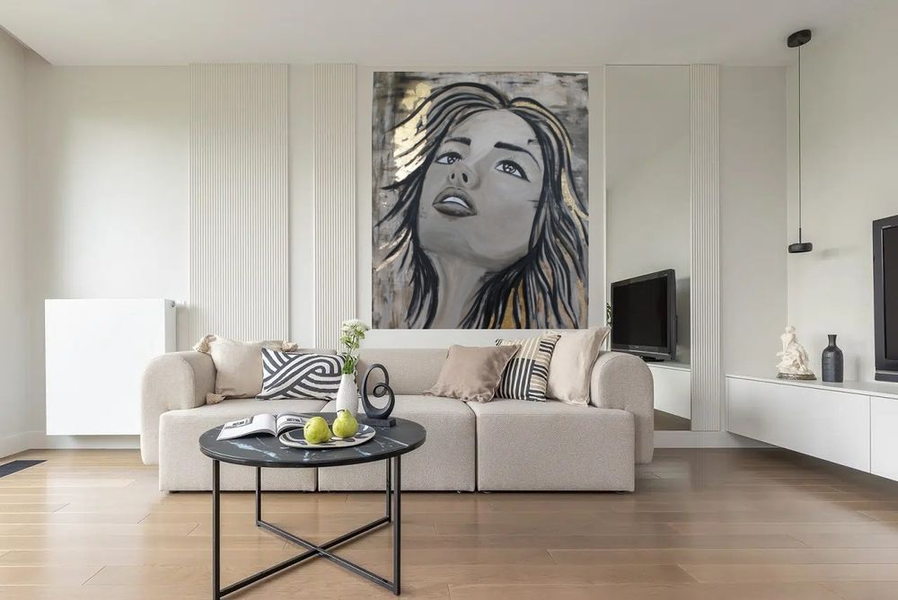 Nowoczesny obraz AKRYL 100x130 - Złocenia - Glamour