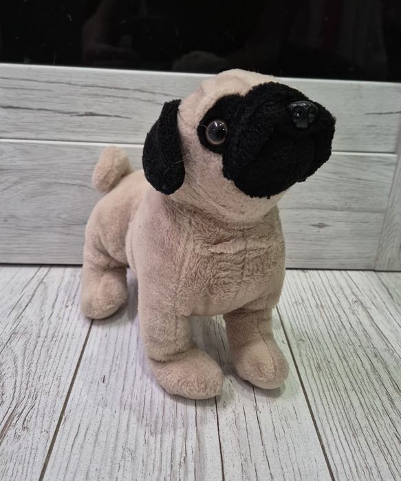 Pluszowy pies Mops. Kolekcja Świat Psiaków.