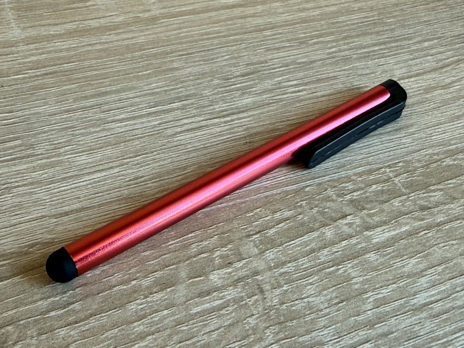 Czerwony rysik dotykowy, do ekranów pojemnościowych, smartfon, tablet