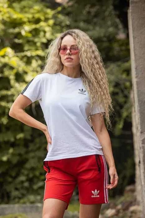 Спортивный костюм женский летний Adidas Шорты Футболка комплект Адидас