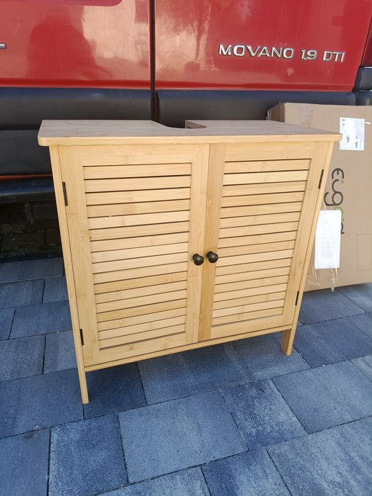 Bambusowa szafka pod umywalkę
