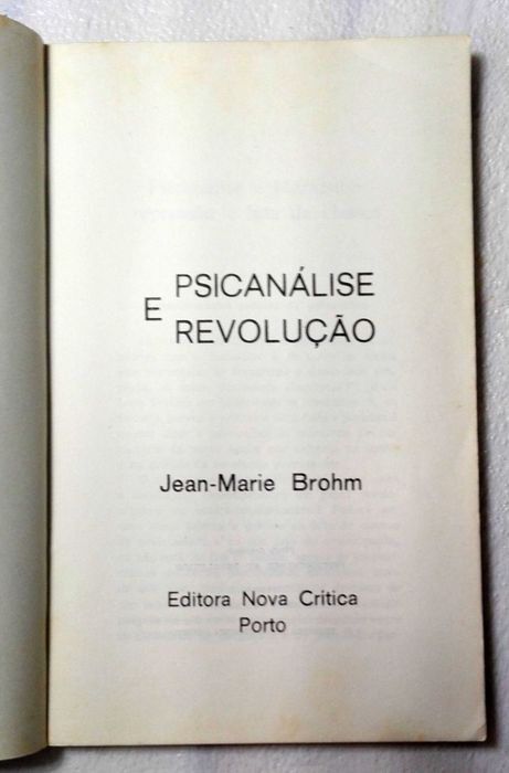 Livro Psicanálise e Revolução
