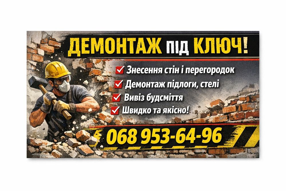 Демонтажні роботи під ключ