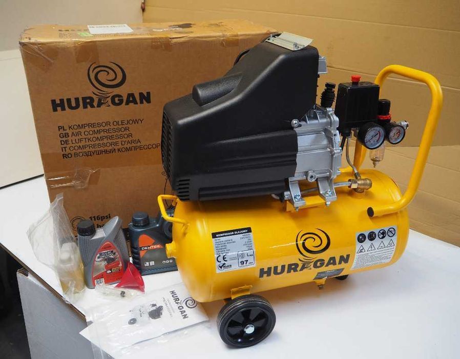 Компрессор HURAGAN на 50 л воздушный масляной / компресор масляний