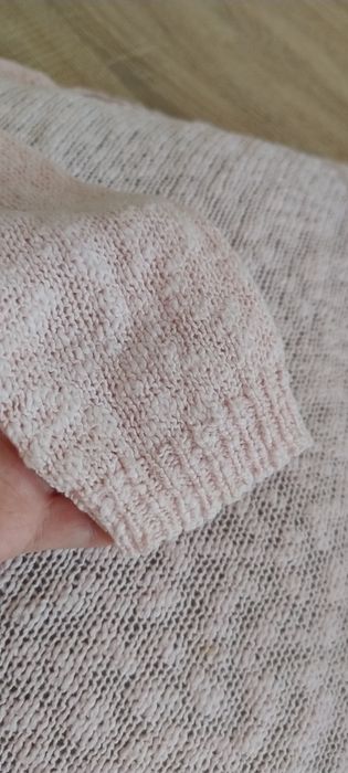 dzianinowy sweter z koronkowymi plecami,100% bawełna