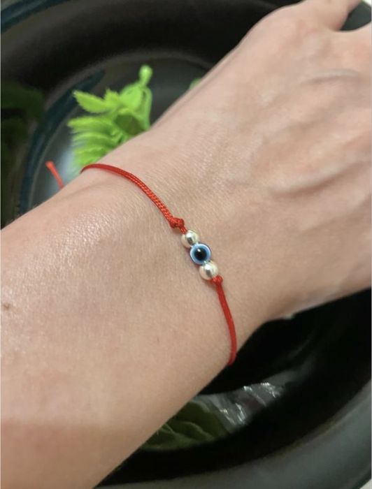 Червона ниточка срібло 925 браслет срібний оберіг Намистини