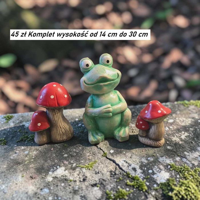 Dekoracja figurki dekoracyjne krasnal skrzat ogrodowy grzybki ogrodowe