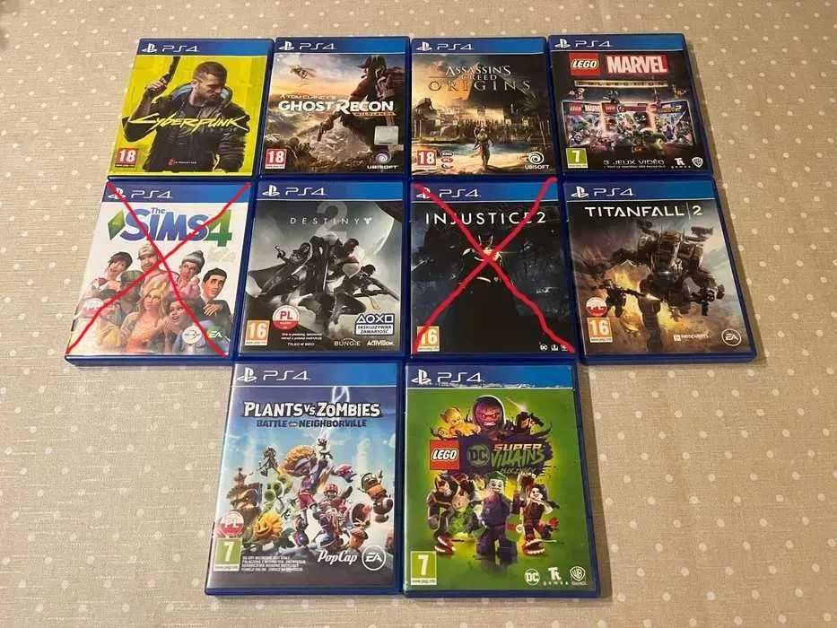 Gry na ps4 Cyberpunk Assasins creed origins Lego Marvel