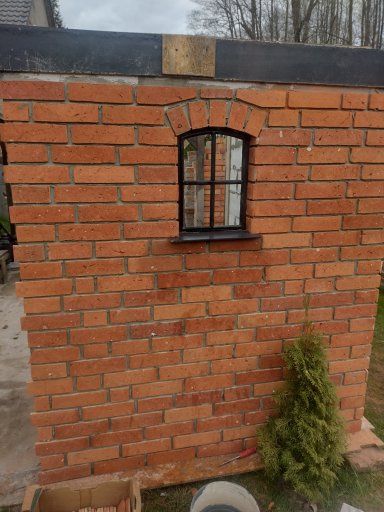 Cegła cięta narożnik płytka środek,lica, Montaż, układanie ściana elew